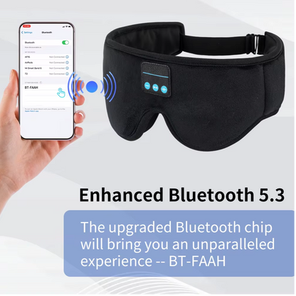 DreamTune 3D: Bluetooth Sleep Mask with Wireless Headset & Adjustable Eye Cover